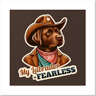 Cowboy Labrador Retriever Posters and Art